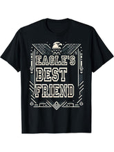 Eagle Best Friend USA America Patriotic Bald Eagle Bird T-Shirt 180G 100% Cotton Printed Round Neck Short-Sleeve T-Shirt, Gifts for Men Dad Husband Grandpa, S-XXXL, Black