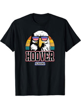 Hoover Alabama Bald Eagle USA America 4th of July Veterans T-Shirt 180G 100% Cotton Printed Round Neck Short-Sleeve T-Shirt, Gifts for Men Dad Husband Grandpa, S-XXXL, Black