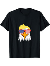 bald eagle, trump americain flag 2024 T-Shirt 180G 100% Cotton Printed Round Neck Short-Sleeve T-Shirt, Gifts for Men Dad Husband Grandpa, S-XXXL, Black