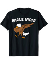 Cool Eagle For Mom Mother Dabbing Bald Flying Animal T-Shirt 180G 100% Cotton Printed Round Neck Short-Sleeve T-Shirt, Gifts for Men Dad Husband Grandpa, S-XXXL, Black