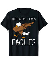 Cool Eagle For Girls Boy Girl Dabbing Bald Flying Animal T-Shirt 180G 100% Cotton Printed Round Neck Short-Sleeve T-Shirt, Gifts for Men Dad Husband Grandpa, S-XXXL, Black