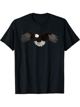 Bald Eagle Bird Birdlover Birdwatcher Animal Biologist T-Shirt 180G 100% Cotton Printed Round Neck Short-Sleeve T-Shirt, Gifts for Men Dad Husband Grandpa, S-XXXL, Black