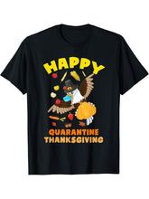 Funny Thanksgiving 2020 Bald Eagle Face Mask Quarantine T-Shirt 180G 100% Cotton Printed Round Neck Short-Sleeve T-Shirt, Gifts for Men Dad Husband Grandpa, S-XXXL, Black