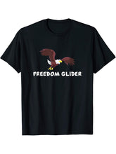 freedom glider bald eagle funny renamed animals meme T-Shirt 180G 100% Cotton Printed Round Neck Short-Sleeve T-Shirt, Gifts for Men Dad Husband Grandpa, S-XXXL, Black