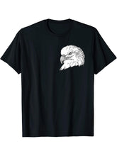 Bald Eagle American National Symbol Animal Patriotic Freedom T-Shirt 180G 100% Cotton Printed Round Neck Short-Sleeve T-Shirt, Gifts for Men Dad Husband Grandpa, S-XXXL, Black