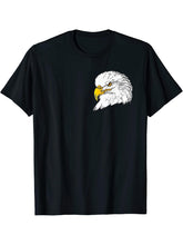 Bald Eagle American National Symbol Animal Patriotic Freedom T-Shirt 180G 100% Cotton Printed Round Neck Short-Sleeve T-Shirt, Gifts for Men Dad Husband Grandpa, S-XXXL, Black