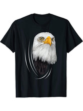 Boy Girl Funny Eagles Clothes From Inside Outfit Gift Bald Eagle T-Shirt 180G 100% Cotton Printed Round Neck Short-Sleeve T-Shirt, Gifts for Men Dad Husband Grandpa, S-XXXL, Black