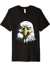 Bald Eagle. Inspirational. Eagles, Wildlife, Vintage Eagle Premium T-Shirt 180G 100% Cotton Printed Round Neck Short-Sleeve T-Shirt, Gifts for Men Dad Husband Grandpa, S-XXXL, Black