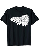 Eagle bald eagle motif bird of prey raptor design T-Shirt 180G 100% Cotton Printed Round Neck Short-Sleeve T-Shirt, Gifts for Men Dad Husband Grandpa, S-XXXL, Black