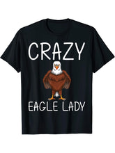 Cool Eagle Design For Women Mom Bald Eagle Animal Bird Lover T-Shirt 180G 100% Cotton Printed Round Neck Short-Sleeve T-Shirt, Gifts for Men Dad Husband Grandpa, S-XXXL, Black