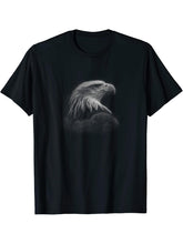 Bald Eagle Clothing Bird Watching Gift T-Shirt 180G 100% Cotton Printed Round Neck Short-Sleeve T-Shirt, Gifts for Men Dad Husband Grandpa, S-XXXL, Black