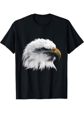 Bald Patriotic Eagle Design T-Shirt 180G 100% Cotton Printed Round Neck Short-Sleeve T-Shirt, Gifts for Men Dad Husband Grandpa, S-XXXL, Black