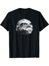 Bald Eagle American Flag Patriotic Freedom Liberty T-Shirt 180G 100% Cotton Printed Round Neck Short-Sleeve T-Shirt, Gifts for Men Dad Husband Grandpa, S-XXXL, Black
