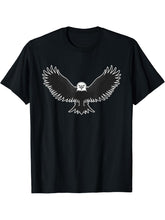 Bald Eagle American National Symbol Animal Patriotic Freedom T-Shirt 180G 100% Cotton Printed Round Neck Short-Sleeve T-Shirt, Gifts for Men Dad Husband Grandpa, S-XXXL, Black