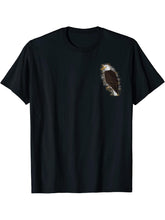 Bald Eagle Bird Birder Birdlover Birdwatcher Biologist T-Shirt 180G 100% Cotton Printed Round Neck Short-Sleeve T-Shirt, Gifts for Men Dad Husband Grandpa, S-XXXL, Black