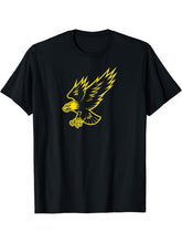Golden Bald Eagle T-Shirt 180G 100% Cotton Printed Round Neck Short-Sleeve T-Shirt, Gifts for Men Dad Husband Grandpa, S-XXXL, Black