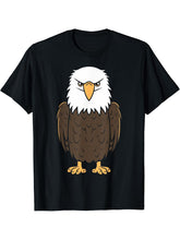 Bird Raptor Simple Bird Eagle Bird Bald Eagle T-Shirt 180G 100% Cotton Printed Round Neck Short-Sleeve T-Shirt, Gifts for Men Dad Husband Grandpa, S-XXXL, Black
