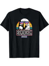 Birmingham Alabama USA America Men Women Boy Girl Bald Eagle T-Shirt 180G 100% Cotton Printed Round Neck Short-Sleeve T-Shirt, Gifts for Men Dad Husband Grandpa, S-XXXL, Black