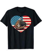 Sports in Nature Baseball Lover Bald Eagles Baseball Fan T-Shirt 180G 100% Cotton Printed Round Neck Short-Sleeve T-Shirt, Gifts for Men Dad Husband Grandpa, S-XXXL, Black