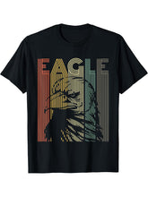 Eagle Shirt for Boys Vintage Retro Boy Girl Bald Eagle T-Shirt 180G 100% Cotton Printed Round Neck Short-Sleeve T-Shirt, Gifts for Men Dad Husband Grandpa, S-XXXL, Black