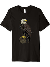 Eagle Bald Eagle Premium T-Shirt 180G 100% Cotton Printed Round Neck Short-Sleeve T-Shirt, Gifts for Men Dad Husband Grandpa, S-XXXL, Black