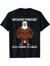 Cool Eagle Design For Men Women Bald Eagle Animal Bird Lover T-Shirt 180G 100% Cotton Printed Round Neck Short-Sleeve T-Shirt, Gifts for Men Dad Husband Grandpa, S-XXXL, Black