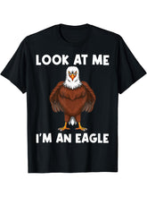 Cool Eagle Design For Men Women Bald Eagle Animal Bird Lover T-Shirt 180G 100% Cotton Printed Round Neck Short-Sleeve T-Shirt, Gifts for Men Dad Husband Grandpa, S-XXXL, Black