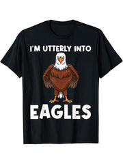 Cool Eagle Design For Men Women Bald Eagle Animal Bird Lover T-Shirt 180G 100% Cotton Printed Round Neck Short-Sleeve T-Shirt, Gifts for Men Dad Husband Grandpa, S-XXXL, Black