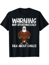 Cool Eagle Design For Men Women Bald Eagle Animal Bird Lover T-Shirt 180G 100% Cotton Printed Round Neck Short-Sleeve T-Shirt, Gifts for Men Dad Husband Grandpa, S-XXXL, Black