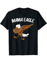 Cool Eagle For Women Mom Dabbing Bald Flying Animal T-Shirt 180G 100% Cotton Printed Round Neck Short-Sleeve T-Shirt, Gifts for Men Dad Husband Grandpa, S-XXXL, Black