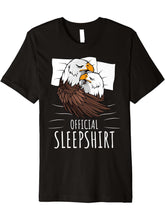 Bald Eagle Patriotic Official Sleepshirt Premium T-Shirt 180G 100% Cotton Printed Round Neck Short-Sleeve T-Shirt, Gifts for Men Dad Husband Grandpa, S-XXXL, Black
