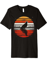 Bald Eagle Bird Sunset Retro Style Safari Vintage 70s Premium T-Shirt 180G 100% Cotton Printed Round Neck Short-Sleeve T-Shirt, Gifts for Men Dad Husband Grandpa, S-XXXL, Black