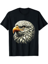 Bald Eagle American National Symbol T-Shirt 180G 100% Cotton Printed Round Neck Short-Sleeve T-Shirt, Gifts for Men Dad Husband Grandpa, S-XXXL, Black