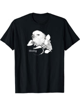Bird. Birding. Birdwatching. Bald Eagle. T-Shirt 180G 100% Cotton Printed Round Neck Short-Sleeve T-Shirt, Gifts for Men Dad Husband Grandpa, S-XXXL, Black
