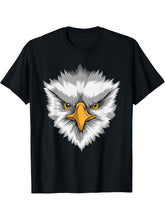 Bald Eagle Head | Bird Of Prey T-Shirt 180G 100% Cotton Printed Round Neck Short-Sleeve T-Shirt, Gifts for Men Dad Husband Grandpa, S-XXXL, Black