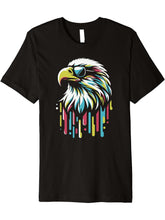 Cool Bald Eagle Sunglasses Graphic Colorful Art Design Premium T-Shirt 180G 100% Cotton Printed Round Neck Short-Sleeve T-Shirt, Gifts for Men Dad Husband Grandpa, S-XXXL, Black