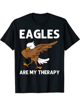 Cool Eagle For Men Women Dabbing Bald Flying Animal T-Shirt 180G 100% Cotton Printed Round Neck Short-Sleeve T-Shirt, Gifts for Men Dad Husband Grandpa, S-XXXL, Black