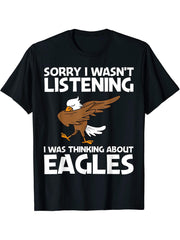 Cool Eagle For Men Women Dabbing Bald Flying Animal T-Shirt 180G 100% Cotton Printed Round Neck Short-Sleeve T-Shirt, Gifts for Men Dad Husband Grandpa, S-XXXL, Black