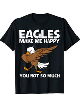 Cool Eagle For Men Women Dabbing Bald Flying Animal T-Shirt 180G 100% Cotton Printed Round Neck Short-Sleeve T-Shirt, Gifts for Men Dad Husband Grandpa, S-XXXL, Black