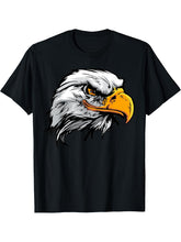 Eagle Head Shirt Bird of Prey Eagle Bird Bald Eagle Sea Eagle T-Shirt 180G 100% Cotton Printed Round Neck Short-Sleeve T-Shirt, Gifts for Men Dad Husband Grandpa, S-XXXL, Black