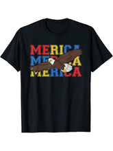 Freedom American Bald Eagle US Flag Merica Patriotic Eagle T-Shirt 180G 100% Cotton Printed Round Neck Short-Sleeve T-Shirt, Gifts for Men Dad Husband Grandpa, S-XXXL, Black