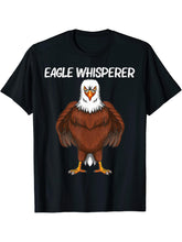 Cool Eagle Design For Men Women Bald Eagle Animal Bird Lover T-Shirt 180G 100% Cotton Printed Round Neck Short-Sleeve T-Shirt, Gifts for Men Dad Husband Grandpa, S-XXXL, Black