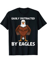 Cool Eagle Design For Men Women Bald Eagle Animal Bird Lover T-Shirt 180G 100% Cotton Printed Round Neck Short-Sleeve T-Shirt, Gifts for Men Dad Husband Grandpa, S-XXXL, Black