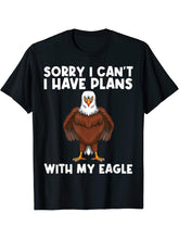 Cool Eagle Design For Men Women Bald Eagle Animal Bird Lover T-Shirt 180G 100% Cotton Printed Round Neck Short-Sleeve T-Shirt, Gifts for Men Dad Husband Grandpa, S-XXXL, Black