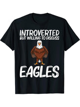 Cool Eagle Design For Men Women Bald Eagle Animal Bird Lover T-Shirt 180G 100% Cotton Printed Round Neck Short-Sleeve T-Shirt, Gifts for Men Dad Husband Grandpa, S-XXXL, Black