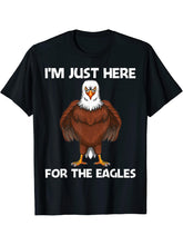 Cool Eagle Design For Men Women Bald Eagle Animal Bird Lover T-Shirt 180G 100% Cotton Printed Round Neck Short-Sleeve T-Shirt, Gifts for Men Dad Husband Grandpa, S-XXXL, Black