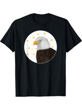 Bald Eagle Bird Birdwatching Biologist Ornithologist Birding T-Shirt 180G 100% Cotton Printed Round Neck Short-Sleeve T-Shirt, Gifts for Men Dad Husband Grandpa, S-XXXL, Black
