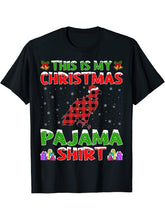 Xmas Santa Hat This Is My Bald Eagle Christmas Pajama T-Shirt 180G 100% Cotton Printed Round Neck Short-Sleeve T-Shirt, Gifts for Men Dad Husband Grandpa, S-XXXL, Black