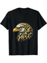 Vintage American Bald Eagle Head Patriotic Design T-Shirt 180G 100% Cotton Printed Round Neck Short-Sleeve T-Shirt, Gifts for Men Dad Husband Grandpa, S-XXXL, Black