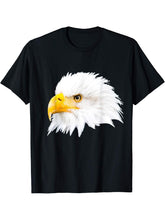 Bald Eagle gift idea T-Shirt 180G 100% Cotton Printed Round Neck Short-Sleeve T-Shirt, Gifts for Men Dad Husband Grandpa, S-XXXL, Black